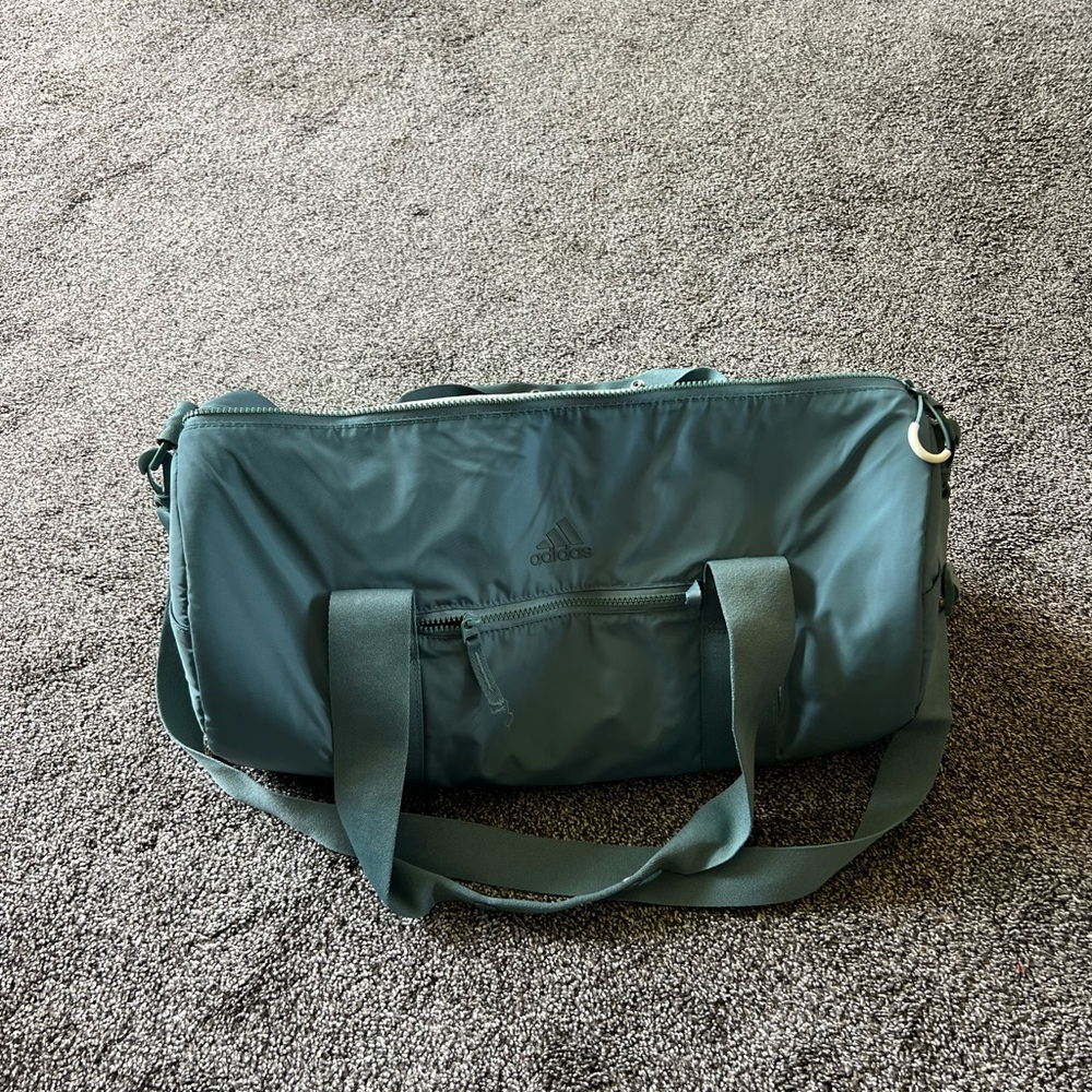 adidas Teal Duffel Bag with Yellow Interior Pocket